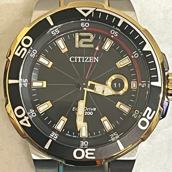 Citizen Endeavor Date Two Tone Designer Classic Men’s Watch - Picture 6 of 7